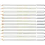 Lápices de Color Tiza Pastel, Carbothello, Cuerpo Circular, Mina 4.4 mm, Caja x 12 Und., Blanco Gris