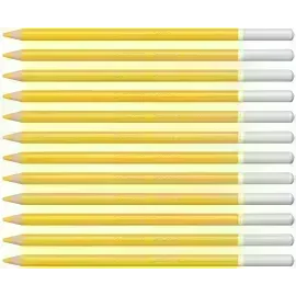 Lápices de Color Tiza Pastel, Carbothello, Cuerpo Circular, Mina 4.4 mm, Caja x 12 Und., Amarillo