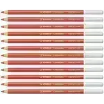 Lápices de Color Tiza Pastel, Carbothello, Cuerpo Circular, Mina 4.4 mm, Caja x 12 Und., Bermellon