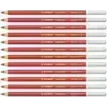 Lápices de Color Tiza Pastel, Carbothello, Cuerpo Circular, Mina 4.4 mm, Caja x 12 Und., Carmin Rojo