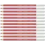 Lápices de Color Tiza Pastel, Carbothello, Cuerpo Circular, Mina 4.4 mm, Caja x 12 Und., Rojo Carmin Medio