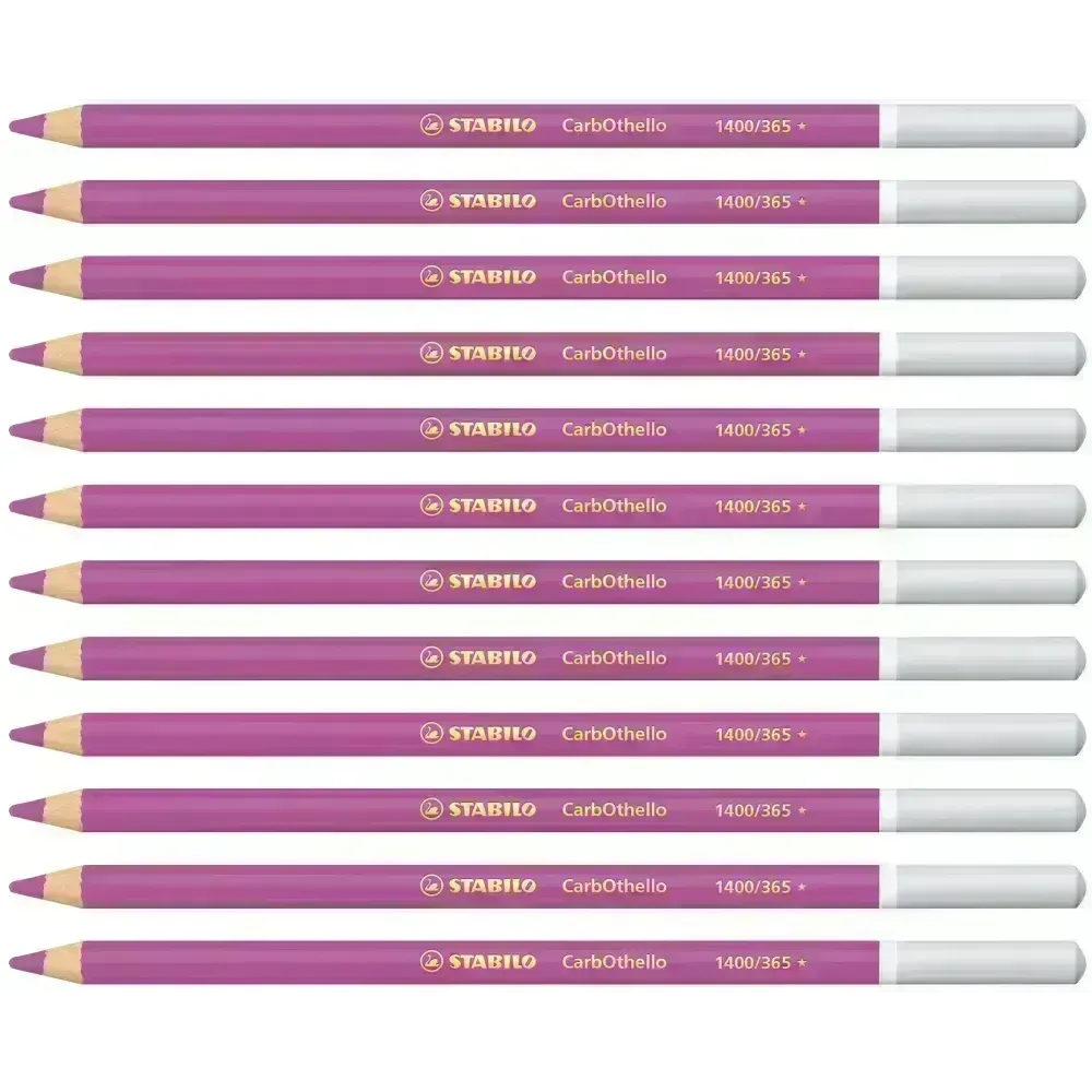Lápices de Color Tiza Pastel, Carbothello, Cuerpo Circular, Mina 4.4 mm, Caja x 12 Und., Violeta Claro