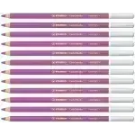 Lápices de Color Tiza Pastel, Carbothello, Cuerpo Circular, Mina 4.4 mm, Caja x 12 Und., Violeta Claro