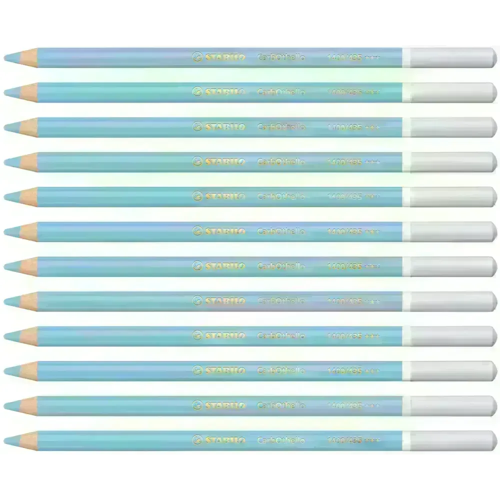 Lápices de Color Tiza Pastel, Carbothello, Cuerpo Circular, Mina 4.4 mm, Caja x 12 Und., Azul Ultramar
