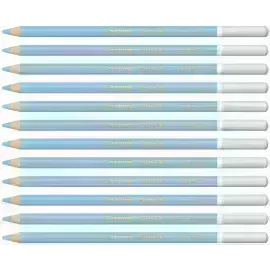 Lápices de Color Tiza Pastel, Carbothello, Cuerpo Circular, Mina 4.4 mm, Caja x 12 Und., Azul Ultramar