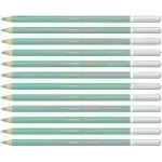 Lápices de Color Tiza Pastel, Carbothello, Cuerpo Circular, Mina 4.4 mm, Caja x 12 Und., Verde Esmeralda Clair