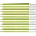 Lápices de Color Tiza Pastel, Carbothello, Cuerpo Circular, Mina 4.4 mm, Caja x 12 Und., Verde Cinabrio