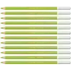 Lápices de Color Tiza Pastel, Carbothello, Cuerpo Circular, Mina 4.4 mm, Caja x 12 Und., Verde Cinabrio