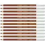 Lápices de Color Tiza Pastel, Carbothello, Cuerpo Circular, Mina 4.4 mm, Caja x 12 Und., Rojo Ingles Oscuro