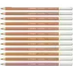 Lápices de Color Tiza Pastel, Carbothello, Cuerpo Circular, Mina 4.4 mm, Caja x 12 Und., Ocre Rojo