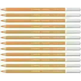 Lápices de Color Tiza Pastel, Carbothello, Cuerpo Circular, Mina 4.4 mm, Caja x 12 Und., Ocre Carne Oscuro