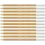 Lápices de Color Tiza Pastel, Carbothello, Cuerpo Circular, Mina 4.4 mm, Caja x 12 Und., Siena
