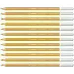 Lápices de Color Tiza Pastel, Carbothello, Cuerpo Circular, Mina 4.4 mm, Caja x 12 Und., Ocre Oro