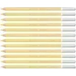 Lápices de Color Tiza Pastel, Carbothello, Cuerpo Circular, Mina 4.4 mm, Caja x 12 Und., Amarillo Napoles