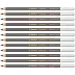 Lápices de Color Tiza Pastel, Carbothello, Cuerpo Circular, Mina 4.4 mm, Caja x 12 Und., Gris Calido 5