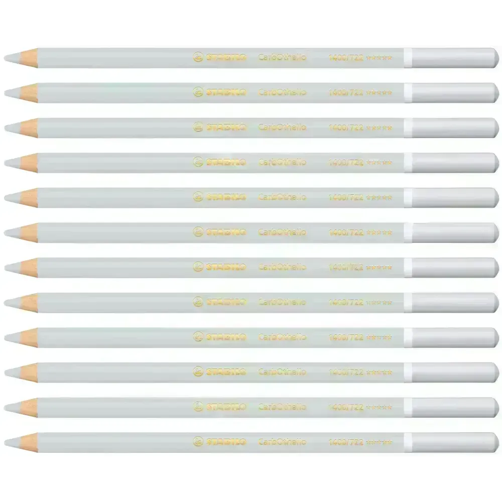 Lápices de Color Tiza Pastel, Carbothello, Cuerpo Circular, Mina 4.4 mm, Caja x 12 Und., Gris Azulado 2