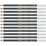 Lápices de Color Tiza Pastel, Carbothello, Cuerpo Circular, Mina 4.4 mm, Caja x 12 Und., Negro Humo