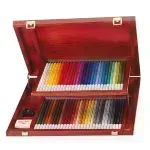Lápices de Color Tiza Pastel, Carbothello, Cuerpo Circular, Mina 4.4 mm, Caja Madera x 60 Unds., Colores Surtidos