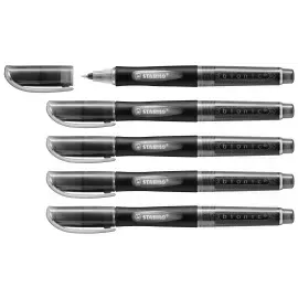 Rollerball, Bionic, Punta Media, Negro, Caja x 5 Unds.