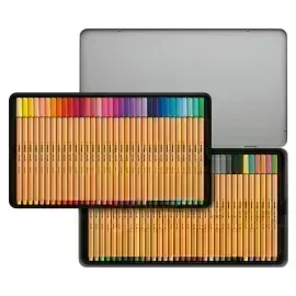 Micropunta/Felpa, Point 88, Punta Fina  0.4 mm, Caja ARTY Metal x 66 Unds. 65 Colores Surtidos