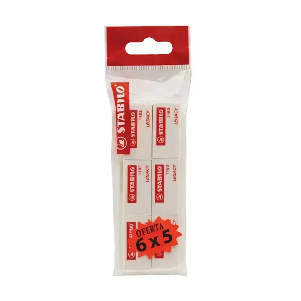 Borrador, Legacy Blanco, (35x18x11 mm), Pack x 6 Unds. 