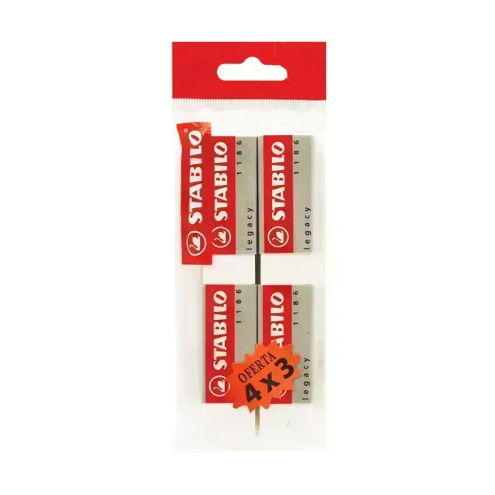Borrador, Legacy Blanco, (62x22x11 mm), Pack x 4 Unds.
