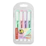 Resaltador, Swing Cool, Punta Biselada 1.0-4.0 mm, Colores Pastel, Pack x 4 Unds. Colores Surtidos