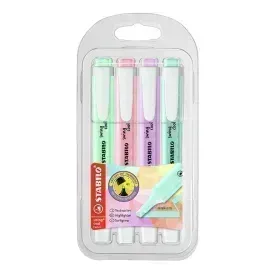 Resaltador, Swing Cool, Punta Biselada 1.0-4.0 mm, Colores Pastel, Pack x 4 Unds. Colores Surtidos