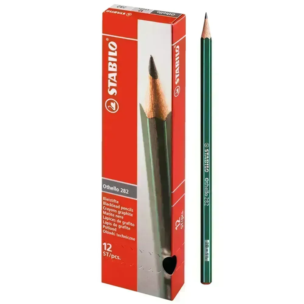 Lápices de Dibujo, Othello, 2B, Cuerpo Hexagonal, Mina 2.2-3.0 mm, Caja x 12 Unds.