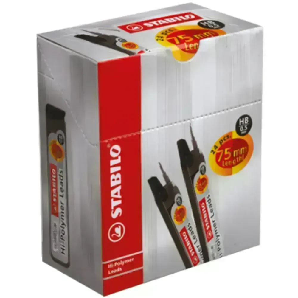 Minas para Portaminas, 2B, 0.5 mm, 24 Tubos x 24 pzas. Caja x 24