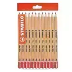 Lápices de Grafito, Trio Jumbo, HB, Barniz Madera, Cuerpo Triangular, Mina 4.2 mm + Sacapuntas, Pack x 12 Unds.