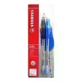 Bolígrafo, Bille 508, Punta Media 0.45 mm, Pack x 2 Unds., Azul y Negro