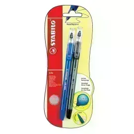 Bolígrafo, Bille Hi-Flux 508NF, Punta Aguja 0.38 mm, Pack x 2 Unds., Azul y Negro
