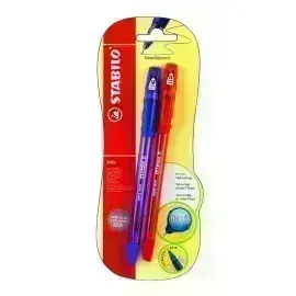 Bolígrafo, Bille Hi-Flux 508NF, Punta Aguja 0.38 mm, Pack x 2 Unds., Azul y Rojo