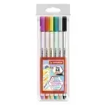 Marcador, Pen 68 Brush, Punta Pincel Flexible, Estuche x 6 Unds. 6 Colores Surtidos