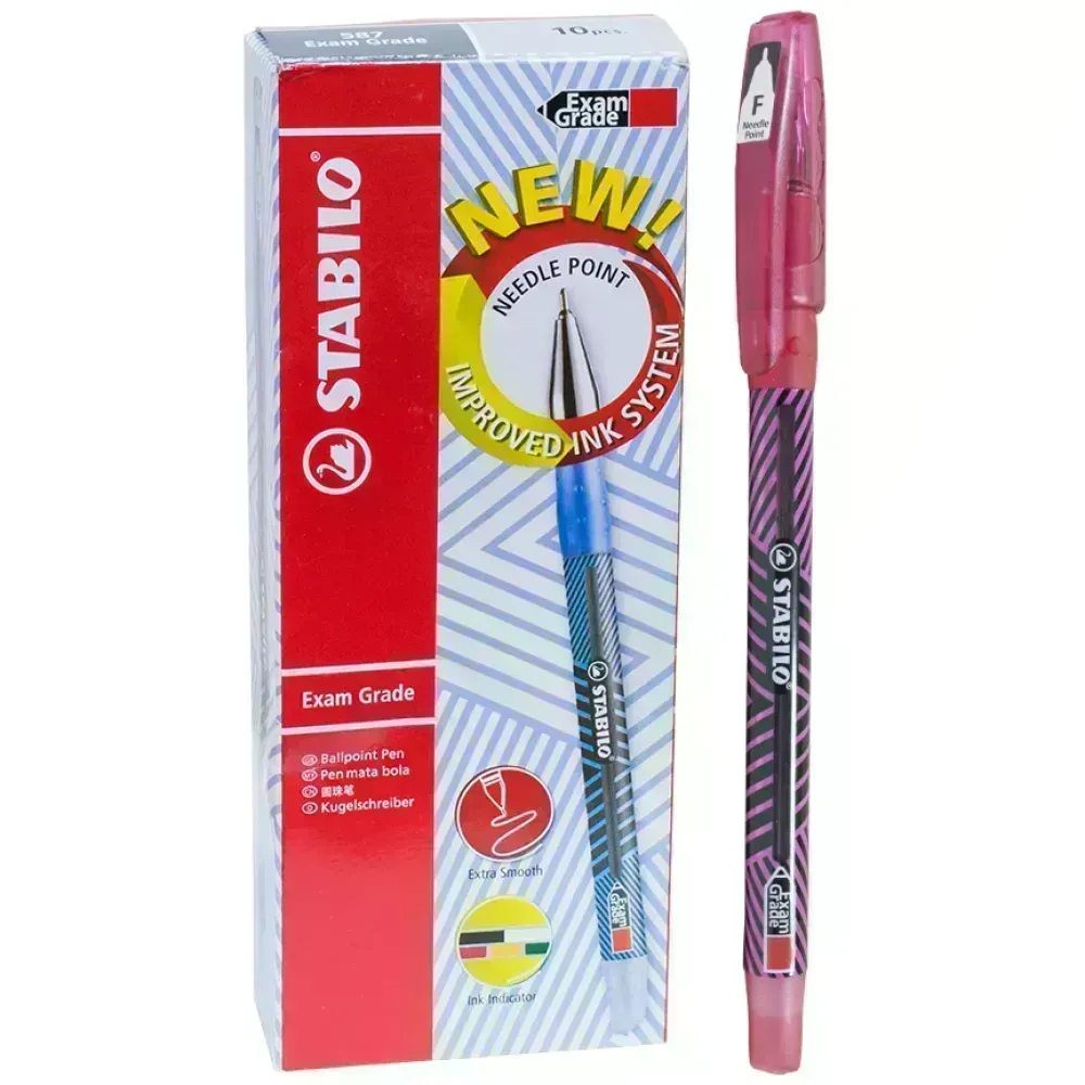 Bolígrafo, Exam Grade, 587, Punta XF 0.34 mm, Rojo, Caja x 10 Unds. 