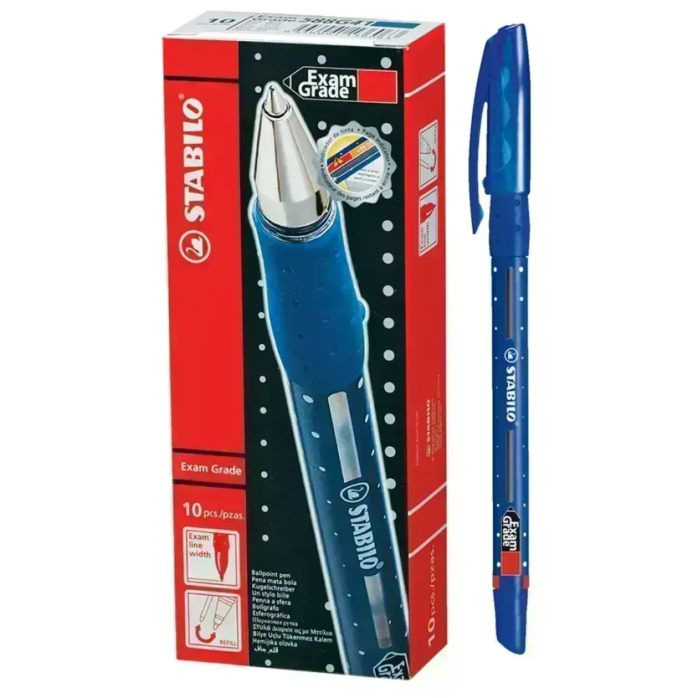 Bolígrafo, Exam Grade, 588, Punta Media 0.4 mm, Azul, Caja x 10 Unds.