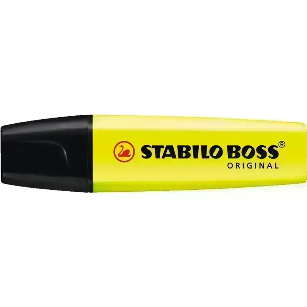 Resaltador, Boss, Punta Biselada 2.0-5.0 mm, Colores Fluo, Amarillo, Unidad