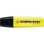 Resaltador, Boss, Punta Biselada 2.0-5.0 mm, Colores Fluo, Amarillo, Unidad