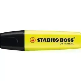 Resaltador, Boss, Punta Biselada 2.0-5.0 mm, Colores Fluo, Amarillo, Unidad