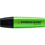 Resaltador, Boss, Punta Biselada 2.0-5.0 mm, Colores Fluo, Verde, Unidad