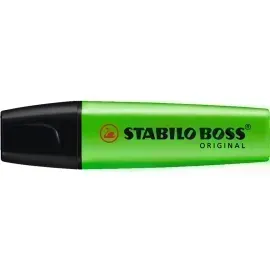 Resaltador, Boss, Punta Biselada 2.0-5.0 mm, Colores Fluo, Verde, Unidad