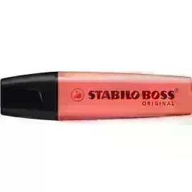 Resaltador, Boss, Punta Biselada 2.0-5.0 mm, Colores Fluo, Rojo, Unidad