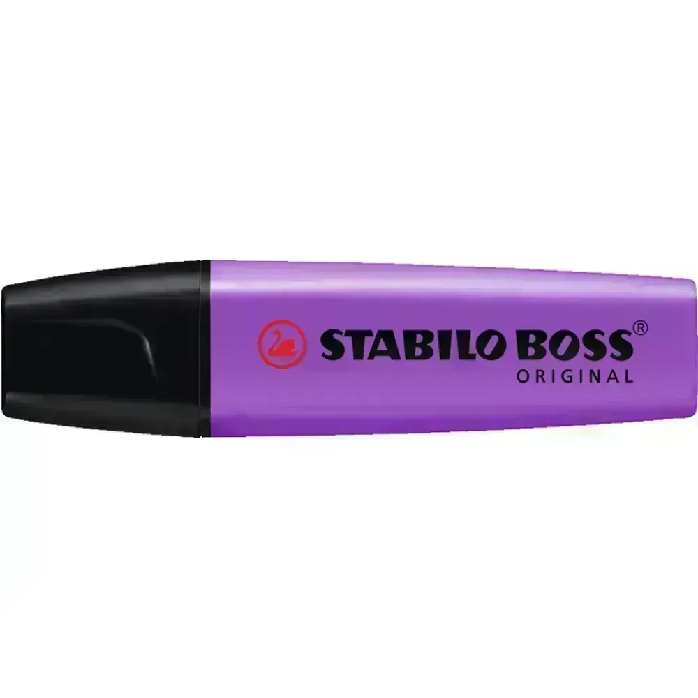 Resaltador, Boss, Punta Biselada 2.0-5.0 mm, Colores Fluo, Lavanda, Unidad