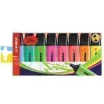 Resaltador, Boss, Punta Biselada 2.0-5.0 mm, Colores Fluo, Estuche x 8 Unds. Colores Surtidos