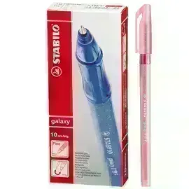 Bolígrafo, Galaxy 818, Punta Fina 0.38 mm, cuerpo opaco, Rojo, Caja x 10 Unds. 