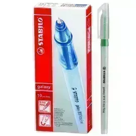 Bolígrafo, Galaxy 818, Punta X-Fina 0.3 mm, cuerpo traslúcido, Verde, Caja x 10 Unds. 