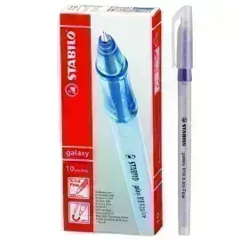 Bolígrafo, Galaxy 818, Punta X-Fina 0.3 mm, cuerpo traslúcido, Morado, Caja x 10 Unds. 