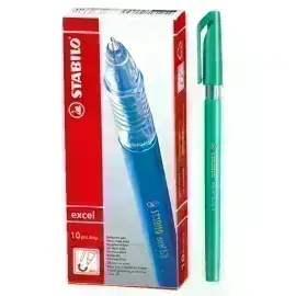 Bolígrafo, Excel 828, Punta Fina 0.38 mm, cuerpo opaco, Verde, Caja x 10 Unds. 