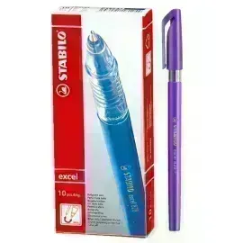 Bolígrafo, Excel 828, Punta Fina 0.38 mm, cuerpo opaco, Morado, Caja x 10 Unds. 